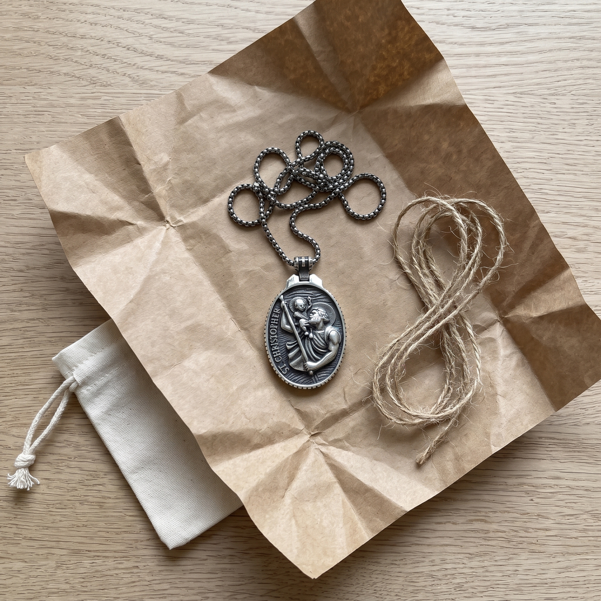 St Christopher Medal Necklace