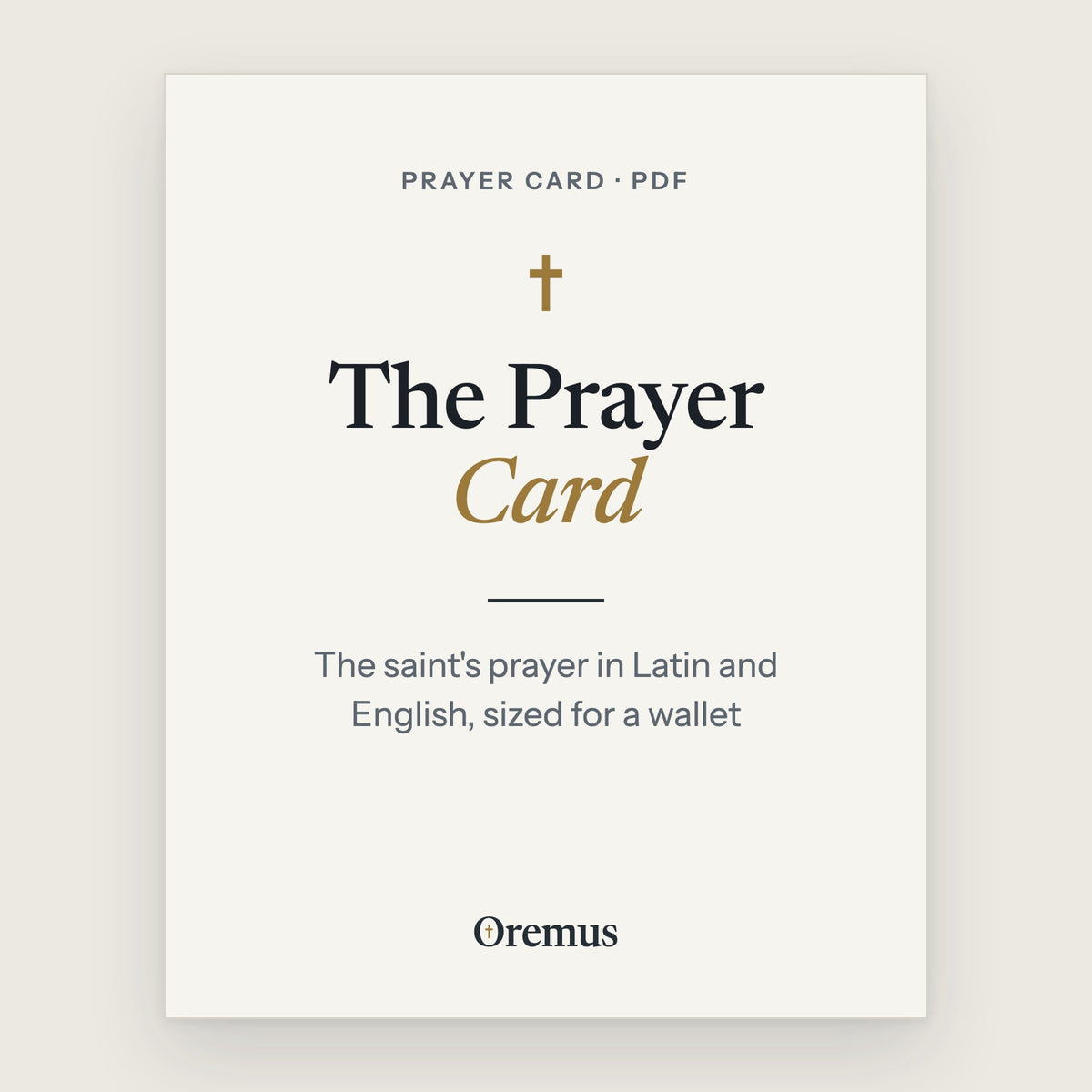 The cover of The Prayer Card