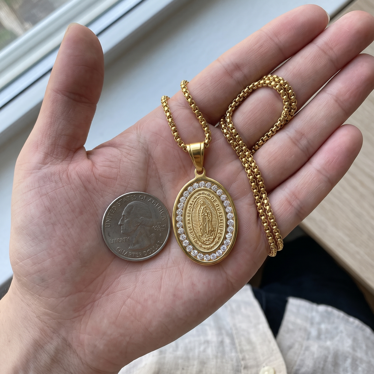 Our Lady of Guadalupe Medal Necklace