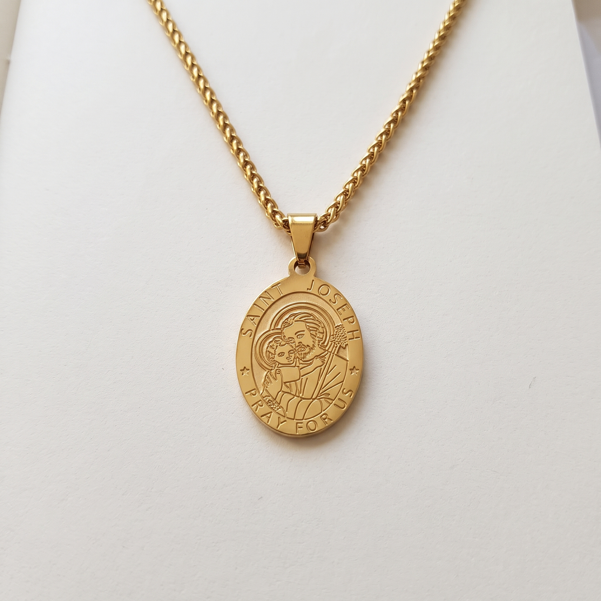 St Joseph Medal Necklace