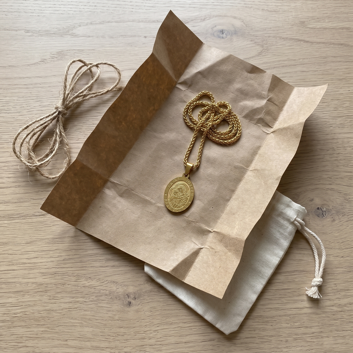 St Joseph Medal Necklace