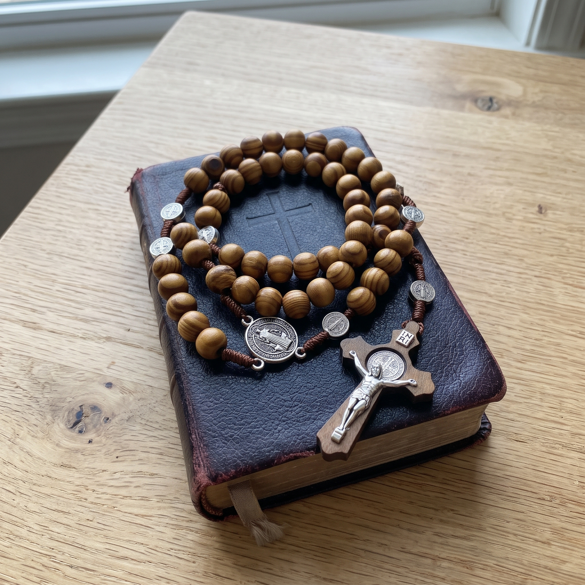 St Benedict Wood Rosary