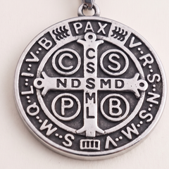 The St Benedict medal, cross side