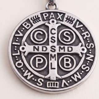 The St Benedict medal, cross side