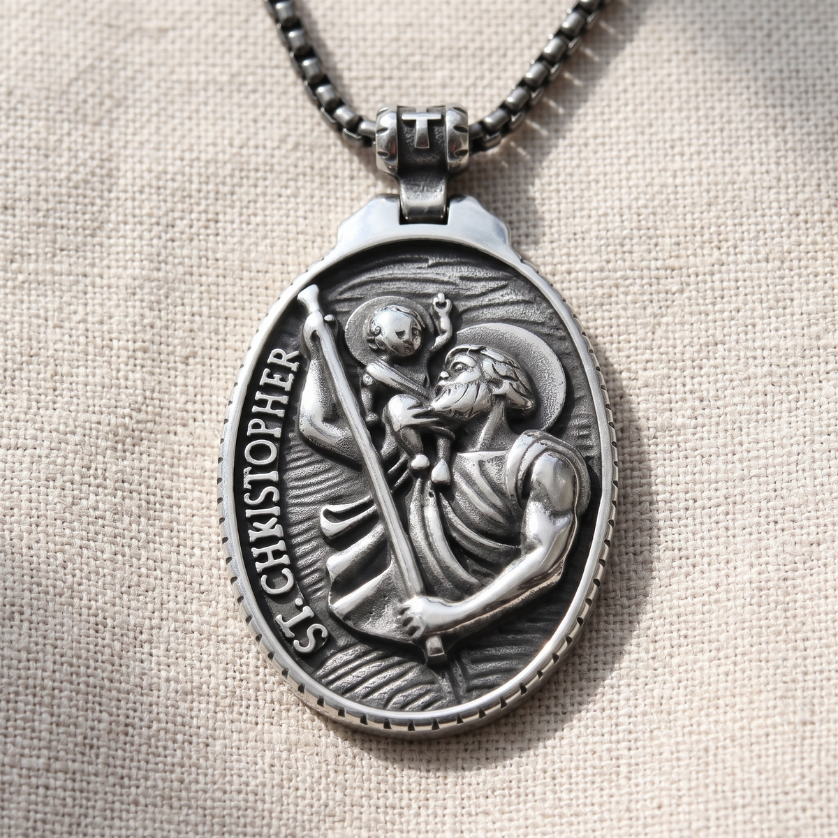 St Christopher Medal Necklace