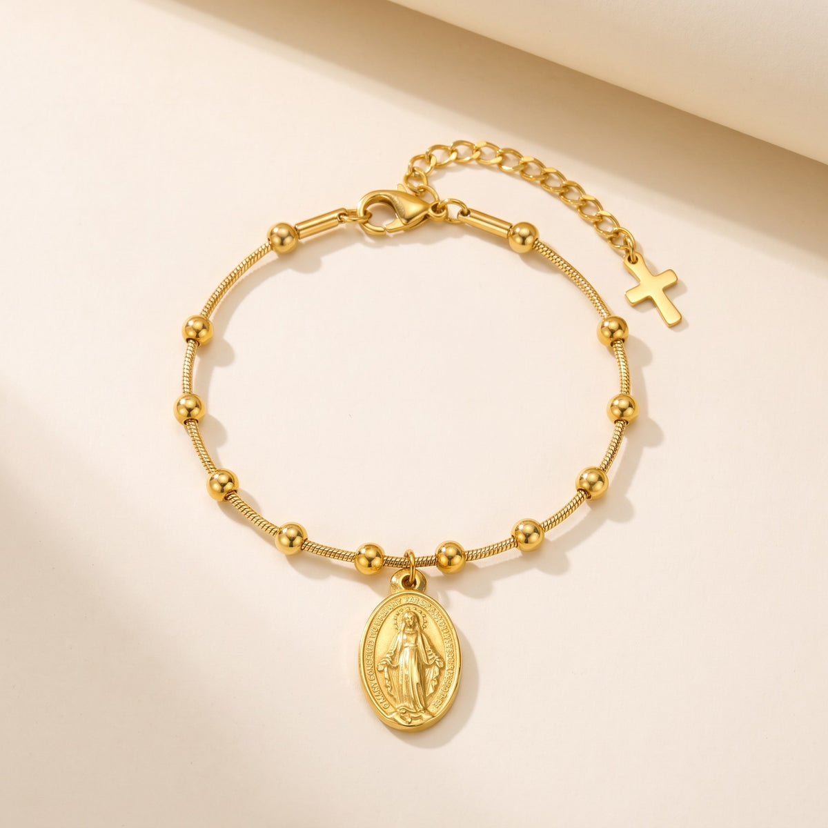 The Miraculous Medal bracelet in gold
