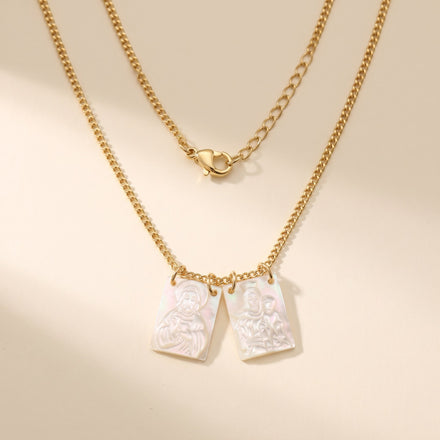 The mother-of-pearl scapular necklace