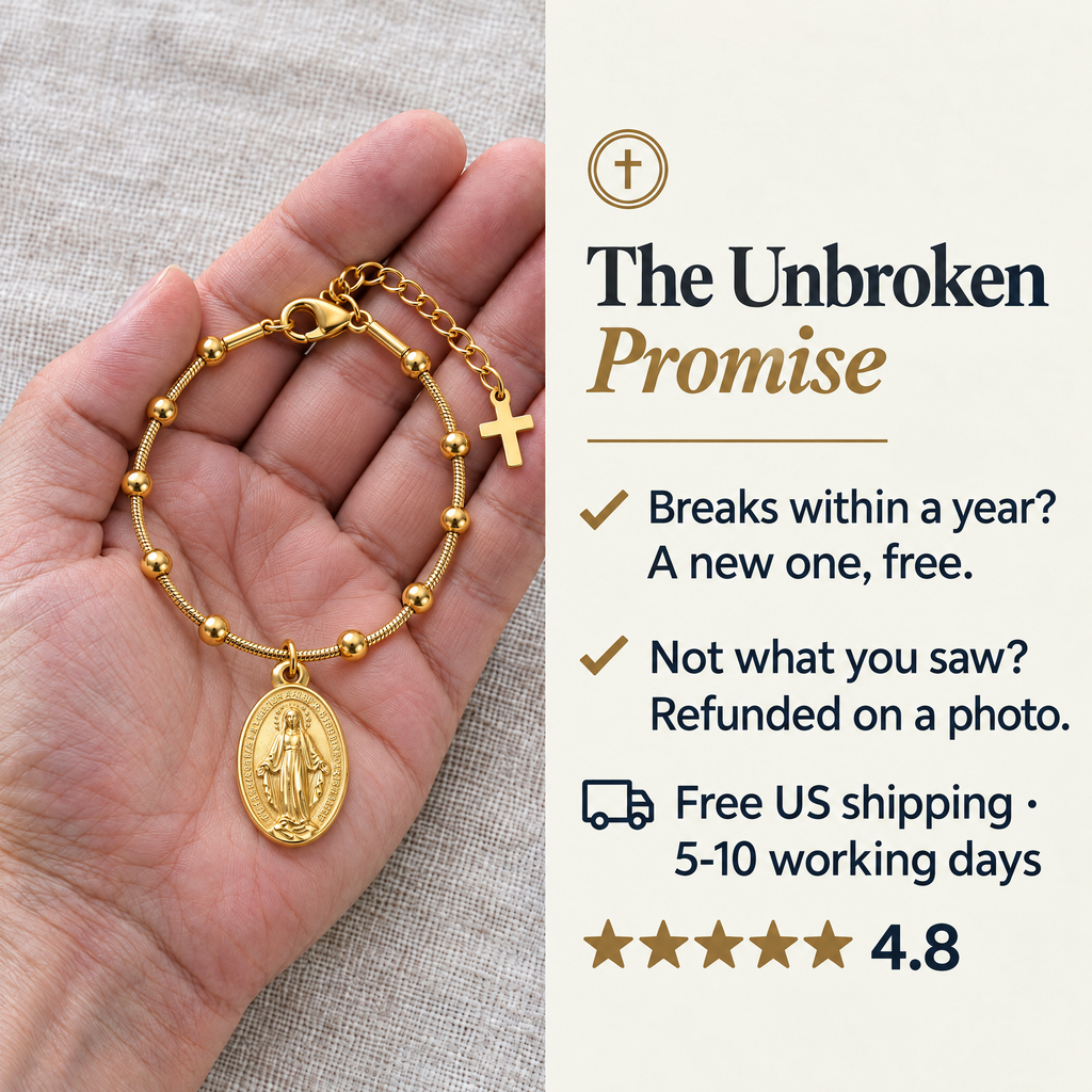 The Unbroken Promise · Breaks within a year? A new one, free. · Not what you saw? Refunded on a photo. · Free US shipping · 5-10 working days · ★★★★★ 4.8