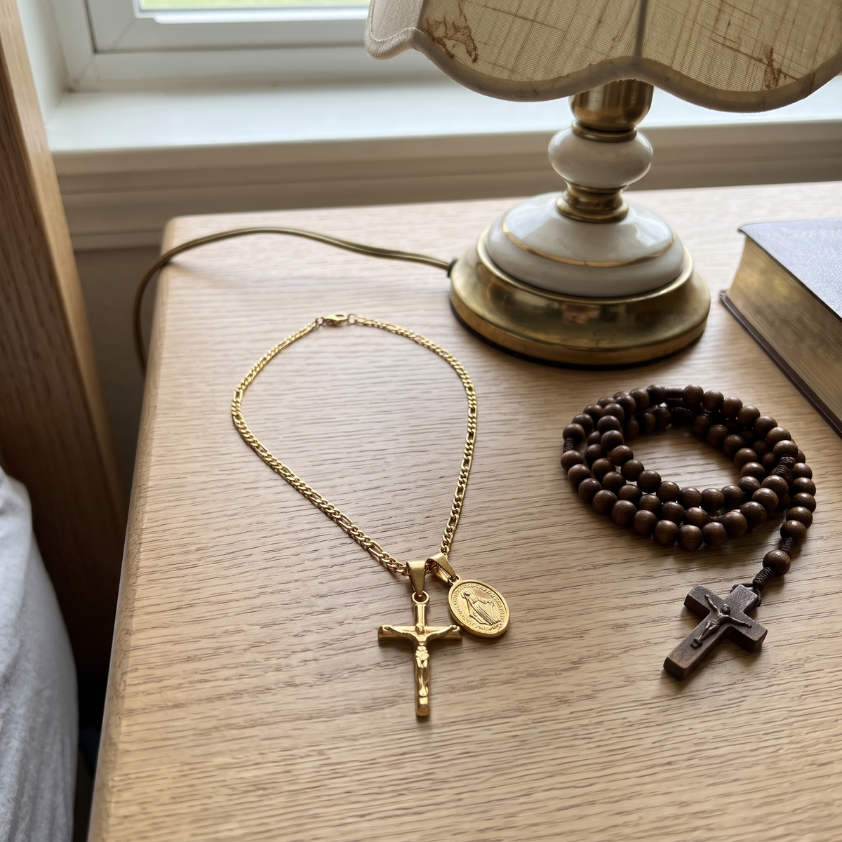 Miraculous Medal & Crucifix Necklace