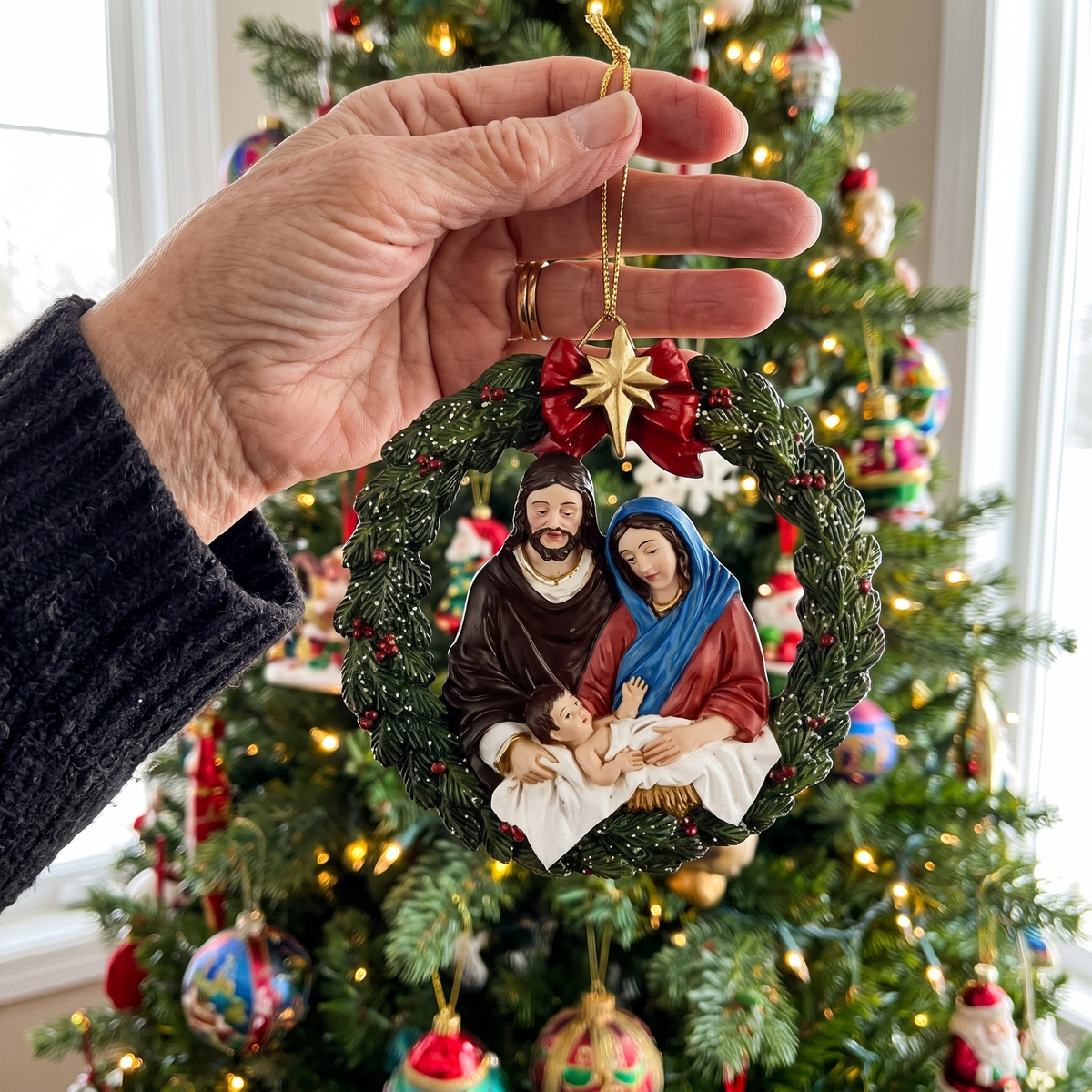 Holy Family Christmas Ornament