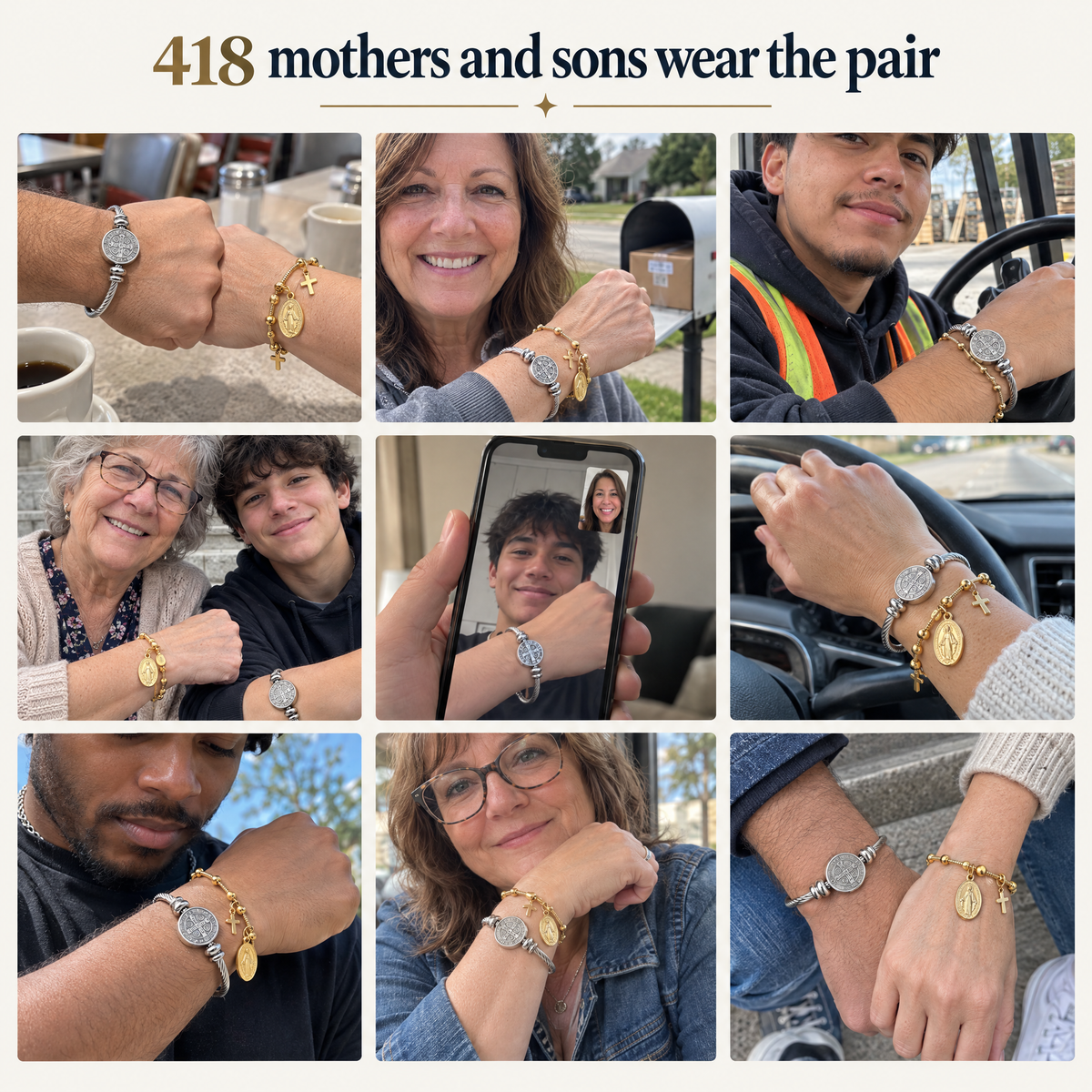 418 mothers and sons wear the pair