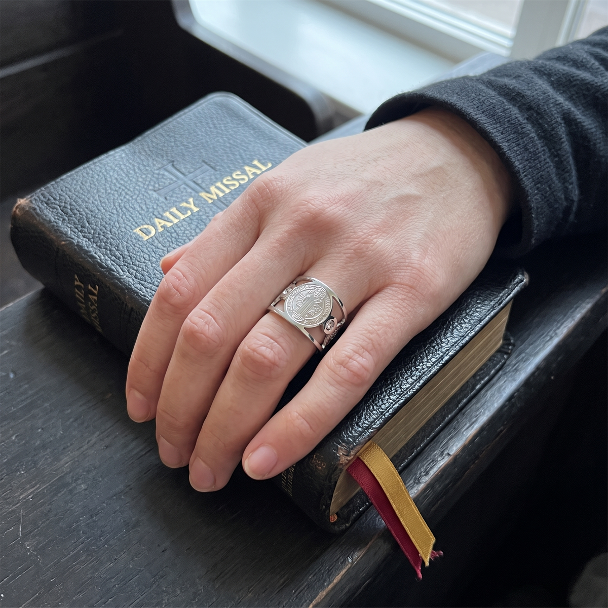 St Benedict Medal Ring, Adjustable