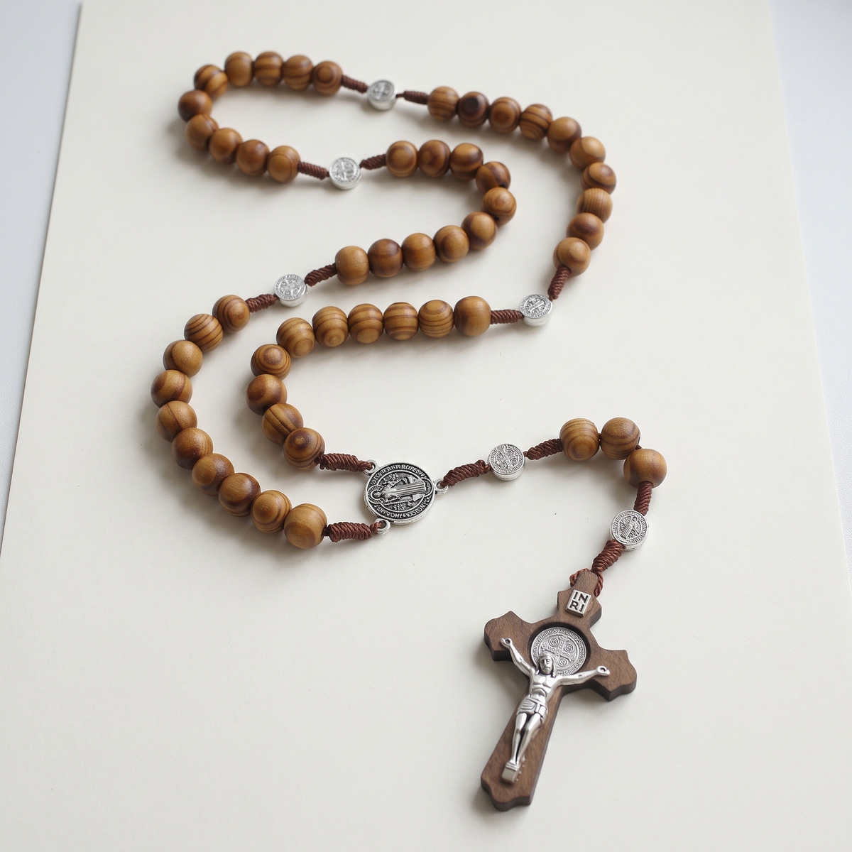 St Benedict Wood Rosary
