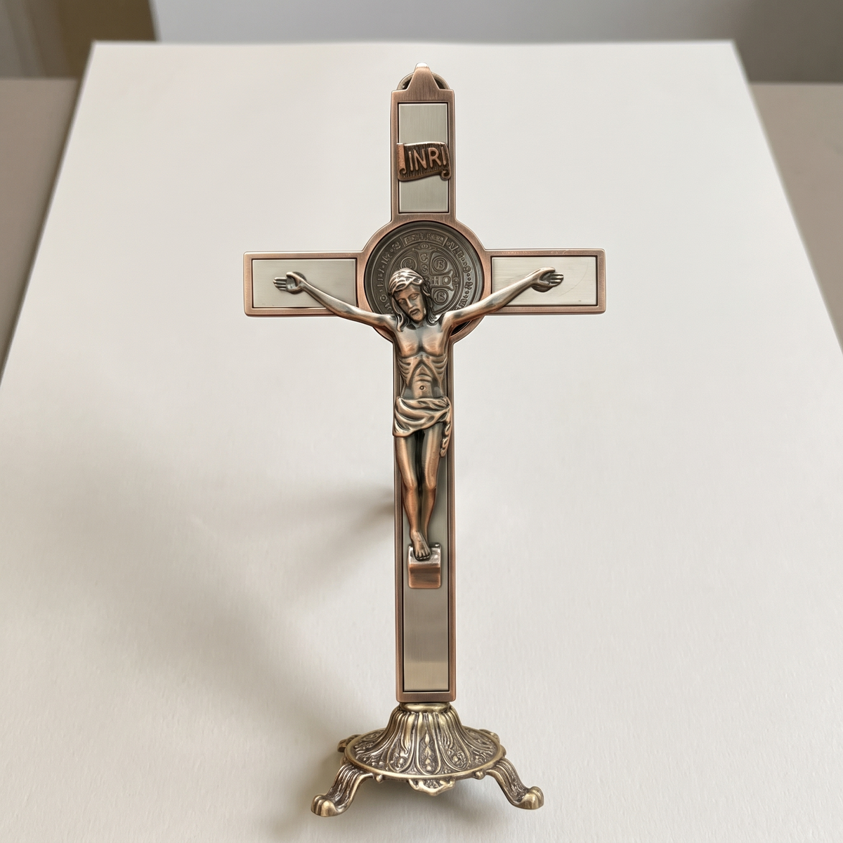 St Benedict Standing Crucifix, 21 cm