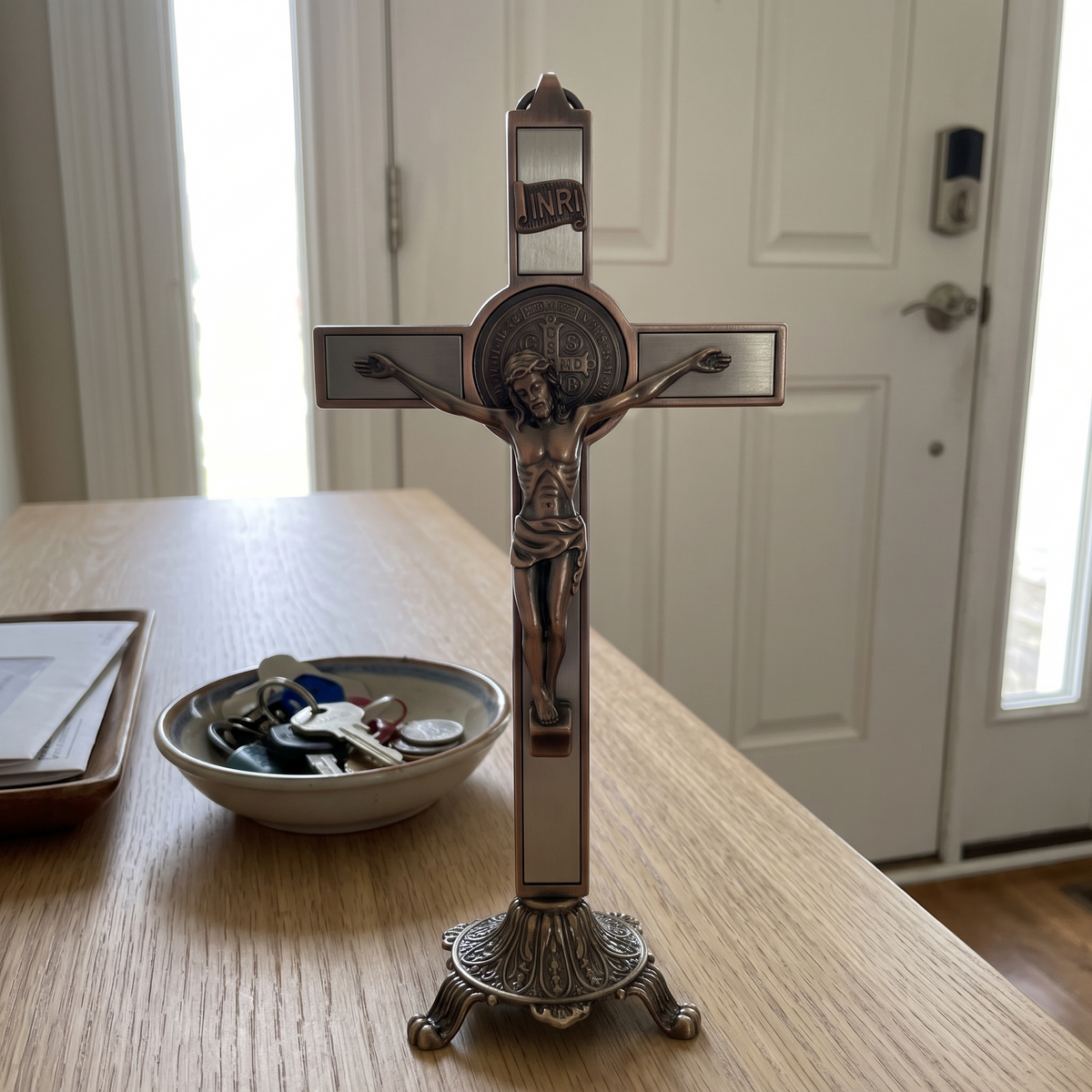 St Benedict Standing Crucifix, 21 cm