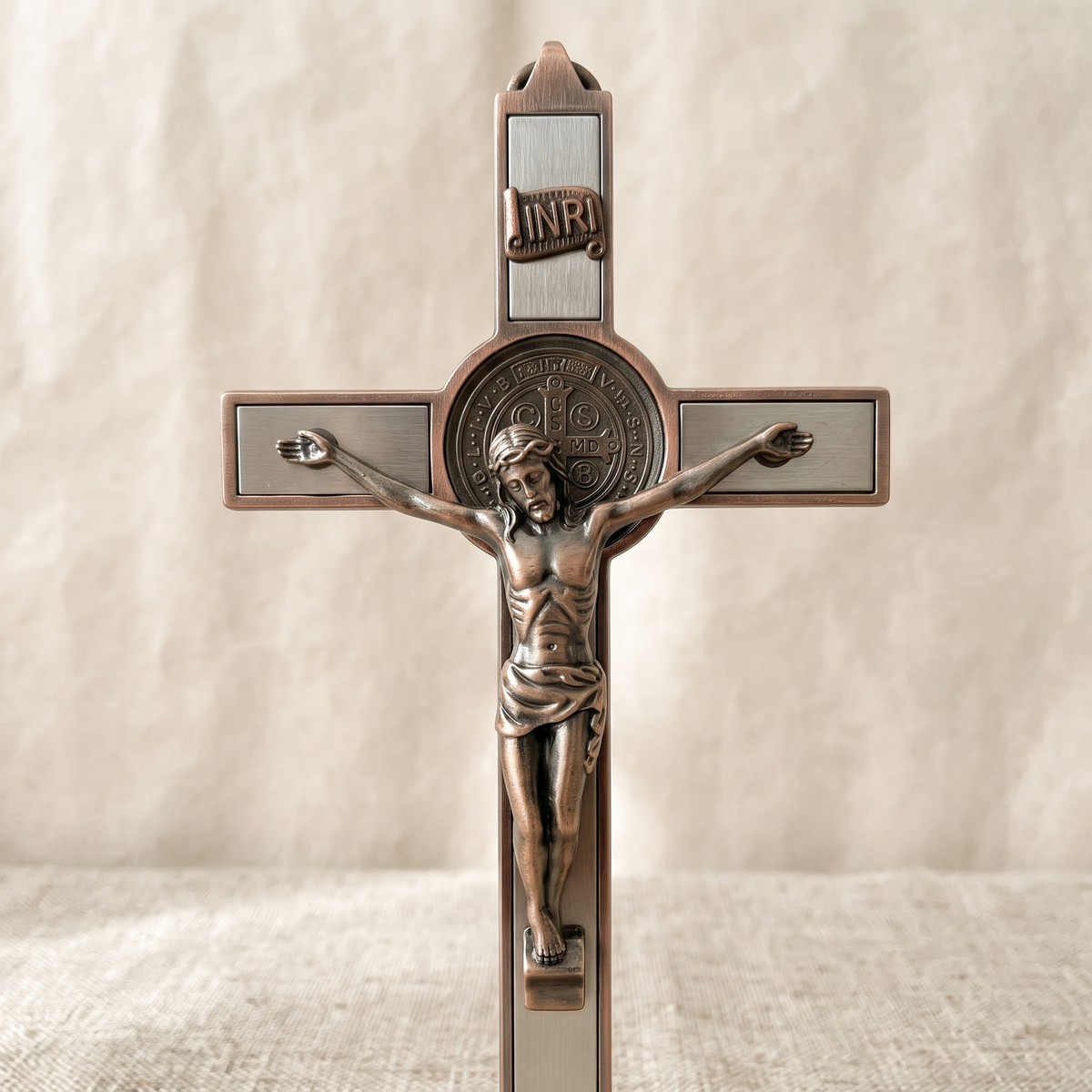 St Benedict Standing Crucifix, 21 cm