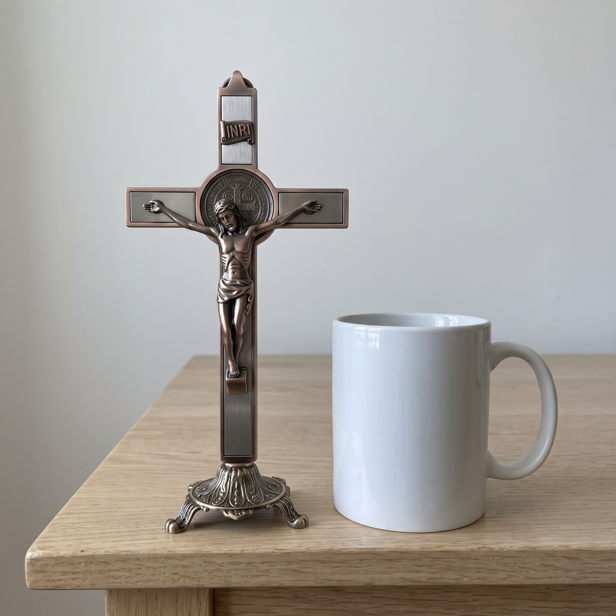 St Benedict Standing Crucifix, 21 cm